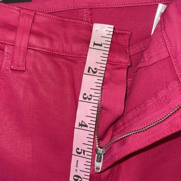 J Brand Alana High Rise Cropped Coated Dizzy Pink Jeans Size 26 NWT - Picture 9 of 17